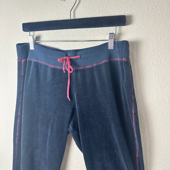 DKNY Velour Wide Leg Lounge Pants Sweatpants size Medium Black - Picture 6 of 10